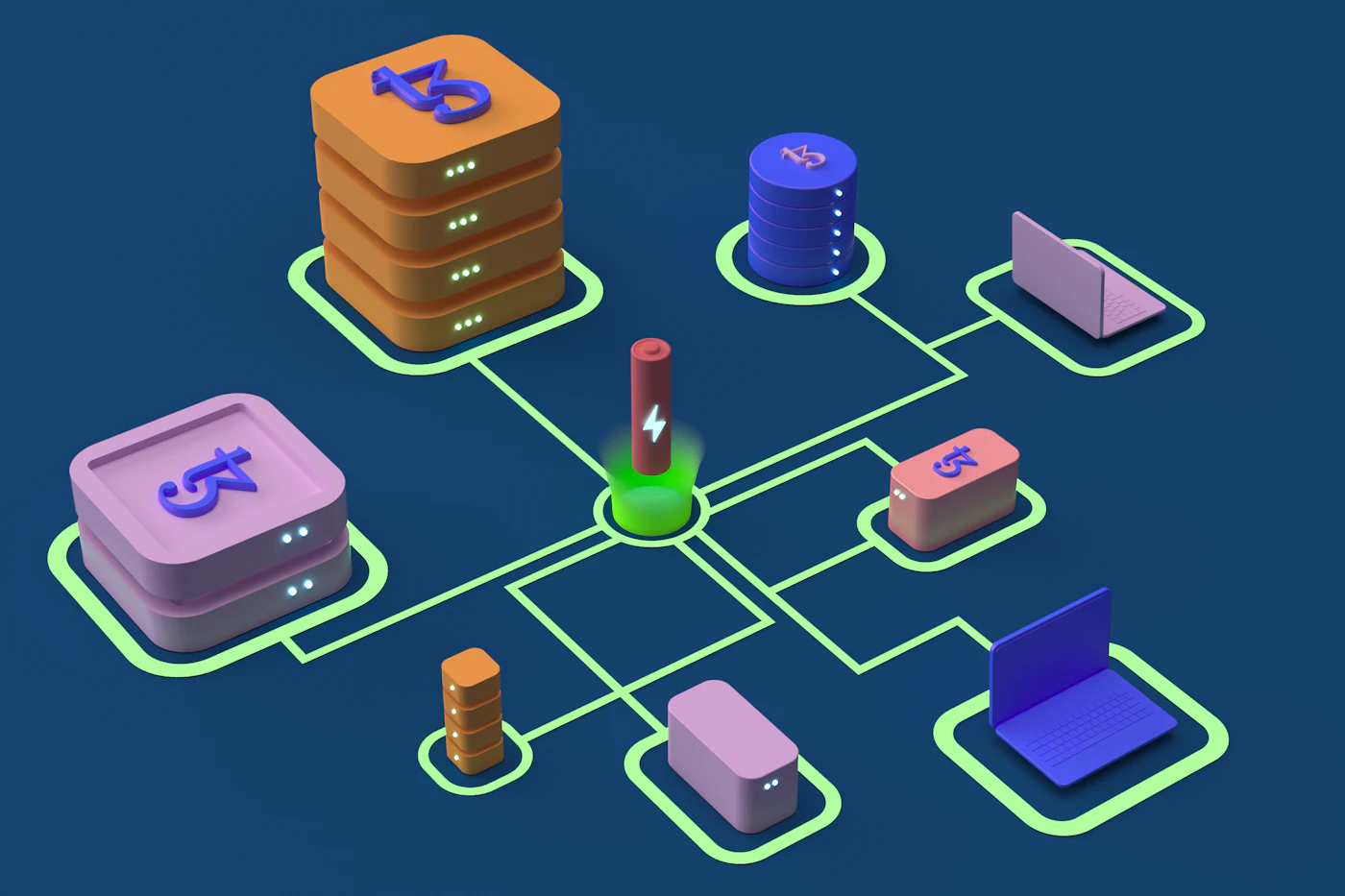 Cloud infrastructure illustration